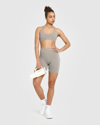 SoftMotion™ Cycling Shorts 8" | Warm Sand
