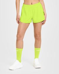 AirMove⢠Lined Shorts 3" | Charged Lime Green