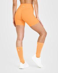 Unified High Waisted Pocket Shorts 6" | Powdered Orange