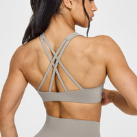EasyLift™ High Neck Sports Bra | Warm Sand