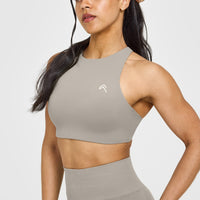 EasyLift™ High Neck Sports Bra | Warm Sand