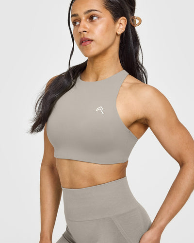 EasyLift™ High Neck Sports Bra | Warm Sand