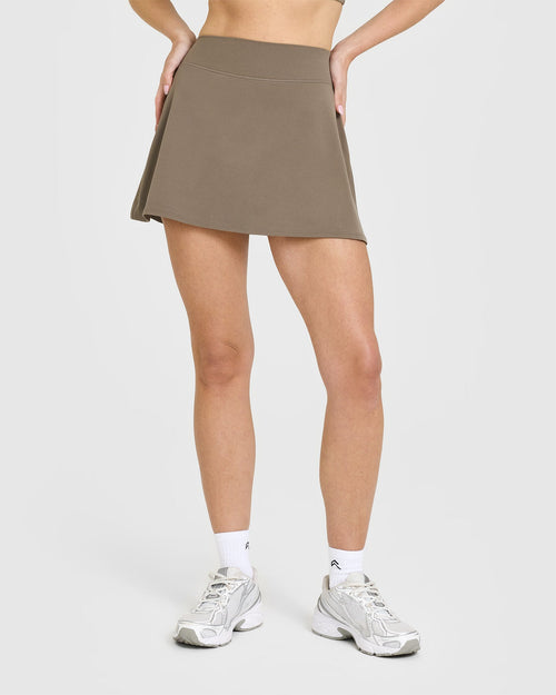 Oner Modal SoftMotion™ Skort with White Logo | Moss Brown