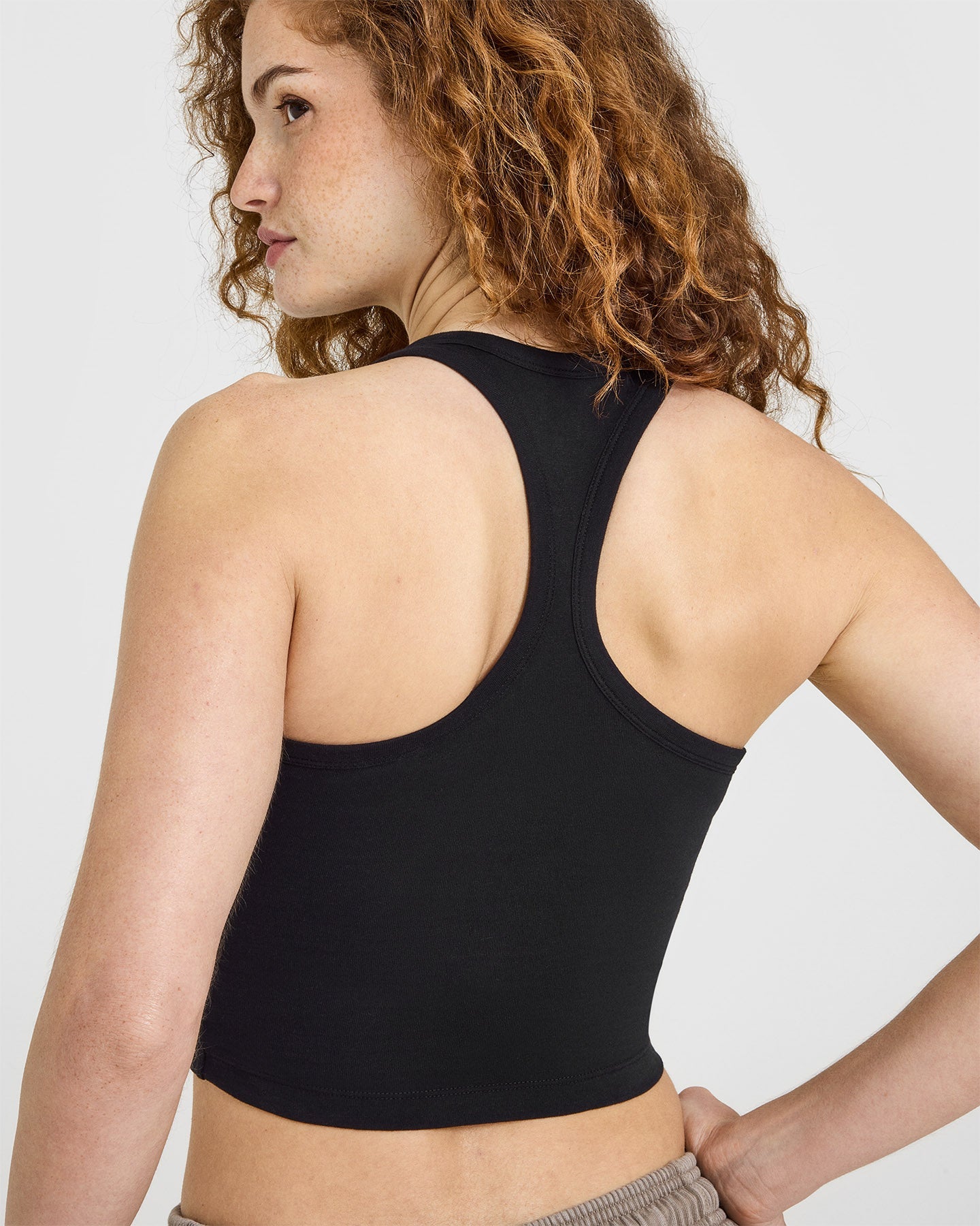 Cotton Fitted Mid Vest | Black