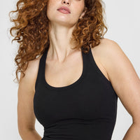 Cotton Fitted Vest | Black