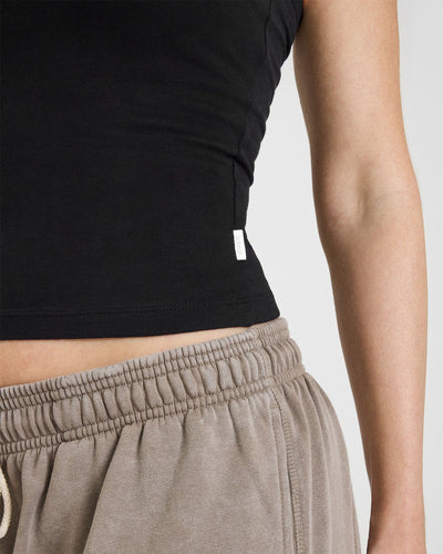 Cotton Fitted Vest | Black