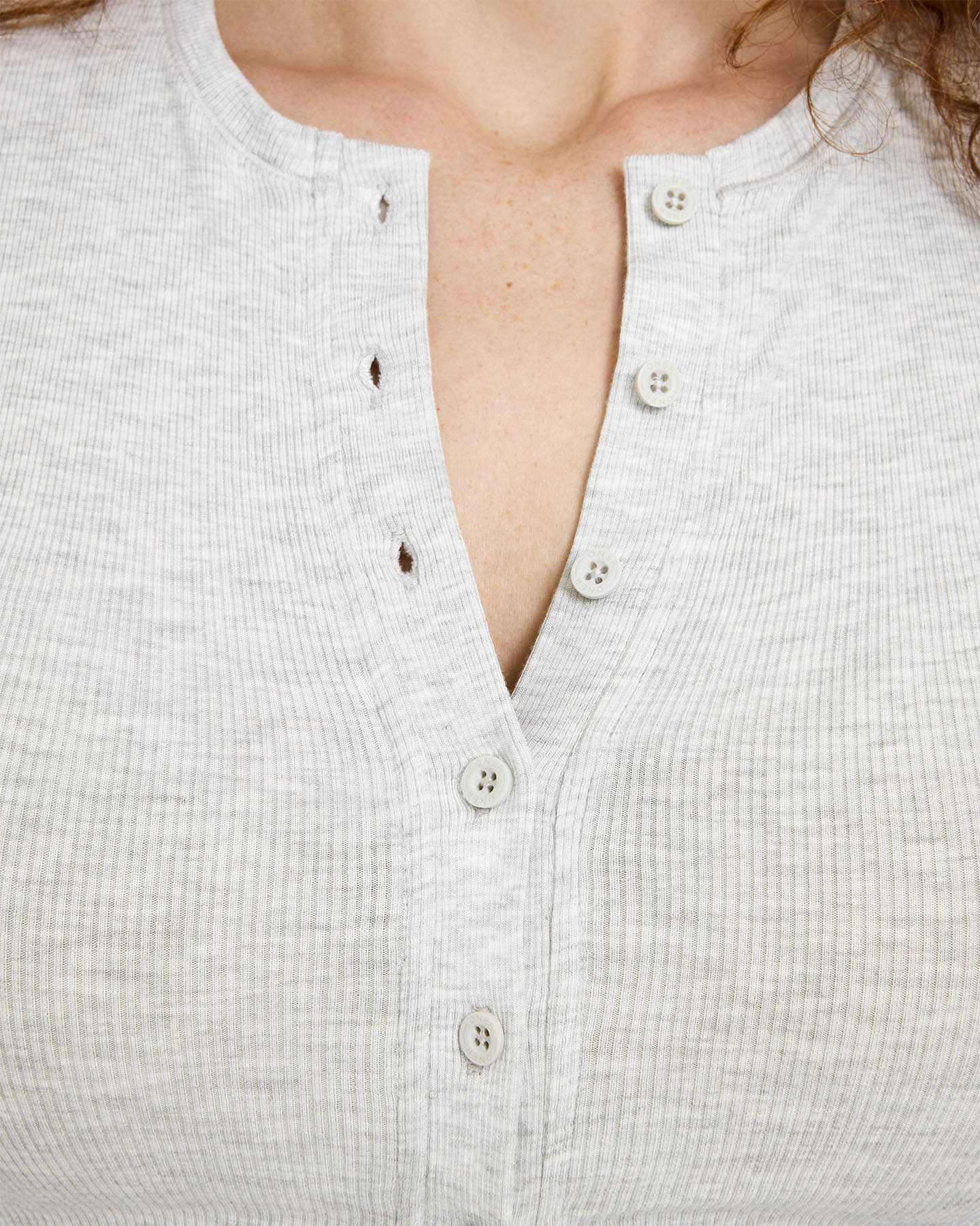 Mellow™ Rib Long Sleeve Cardigan | Light Grey Marl