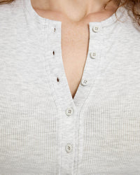 Mellow™ Rib Long Sleeve Cardigan | Light Grey Marl