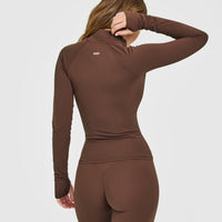 SoftMotion™ Jacket with White Logo | Espresso Brown