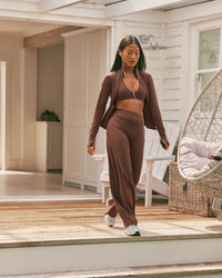 SoftMotion™ Straight Leg Bottoms | Espresso Brown
