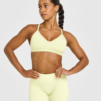 EnhanceLift™ Seamless Strappy Sports Bra | Pastel Yellow