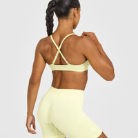 EnhanceLift™ Seamless Strappy Sports Bra | Pastel Yellow