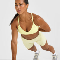EnhanceLift™ Seamless Strappy Sports Bra | Pastel Yellow