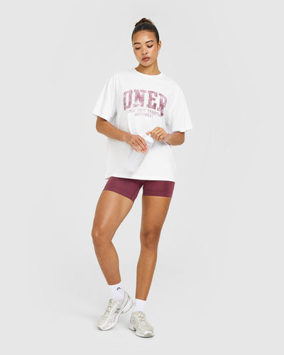 Oversized Oner Graphic T-Shirt | White
