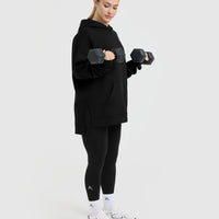 All Day Longline Hoodie | Black