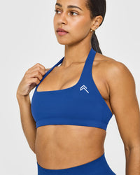 EasyLift™ Halter Bralette with White Logo | Vintage Navy