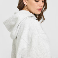 Foundations Oversized Hoodie | Light Grey Marl