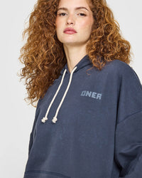 Raw Lounge Oversized Hoodie | Washed True Blue