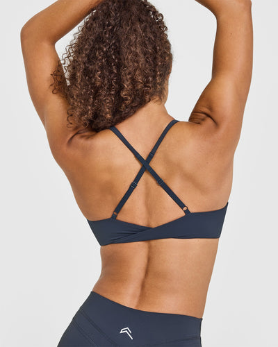 Unified Micro Bralette White Logo | True Blue