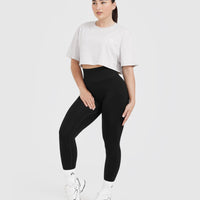 Classic Crop Lightweight T-Shirt | Grey Marl