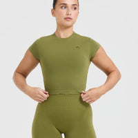 Cotton Icon Baby T-Shirt | Olive Green