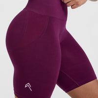 Effortless Seamless Cycling Shorts with White Logo | Ripe Fig