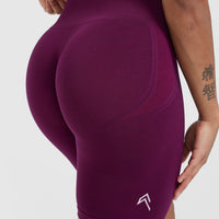 Effortless Seamless Cycling Shorts with White Logo | Ripe Fig