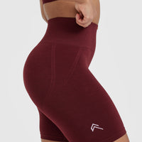 Effortless Seamless Cycling Shorts with White Logo | Rosewood