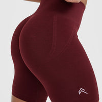 Effortless Seamless Cycling Shorts with White Logo | Rosewood