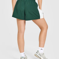 Oversized Piped Woven Track Shorts | Racing Green