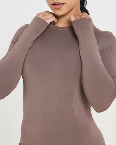 Mellow™ Soft Long Sleeve Top | Cool Brown