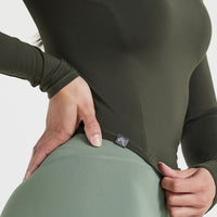 Mellow™ Soft Mid Long Sleeve Top | Khaki