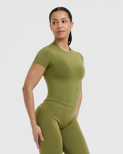 Mellow™ Soft Mid Short Sleeve T-Shirt | Olive Green