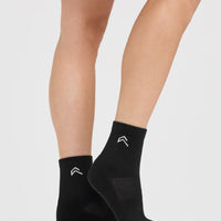 Mid Crew Socks 3 Pack | Black