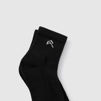 Mid Crew Socks 3 Pack | Black