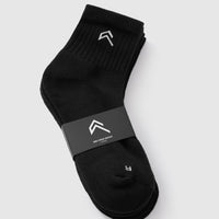 Mid Crew Socks 3 Pack | Black