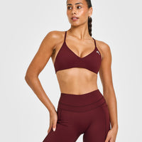 EasyLift™ Ultra Minimal Bralette with White Logo | Rosewood