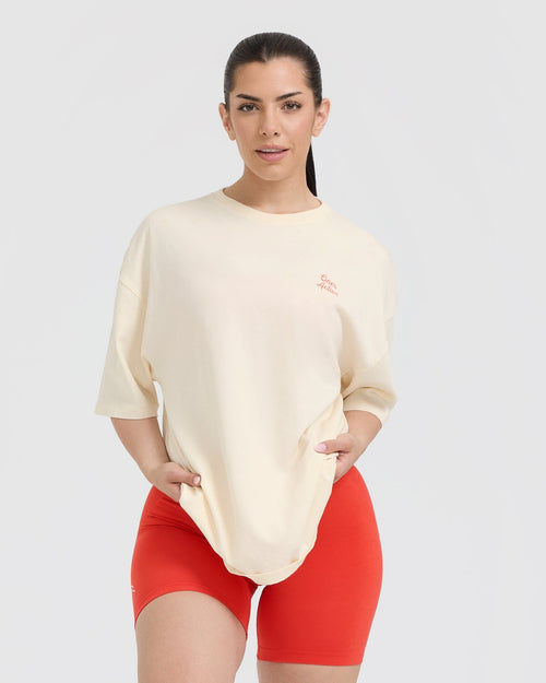 Oner Modal OA Graphic Washed T-Shirt | Off White
