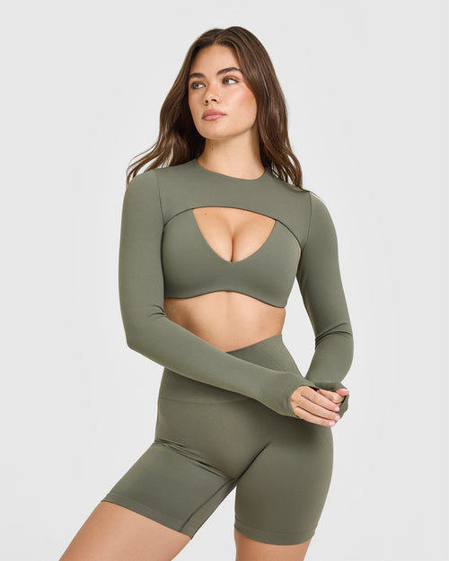 Oner Modal SoftMotion™ Shrug Cover with White Logo | Alpine Green