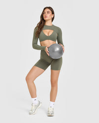 SoftMotion™ Shrug Cover with White Logo | Alpine Green