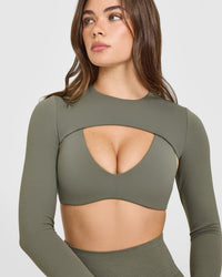 SoftMotion™ Shrug Cover with White Logo | Alpine Green