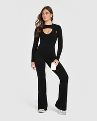 SoftMotion™ Shrug Cover with White Logo | Black