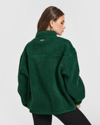 Fleece Jacket with Chest Pocket | Racing Green