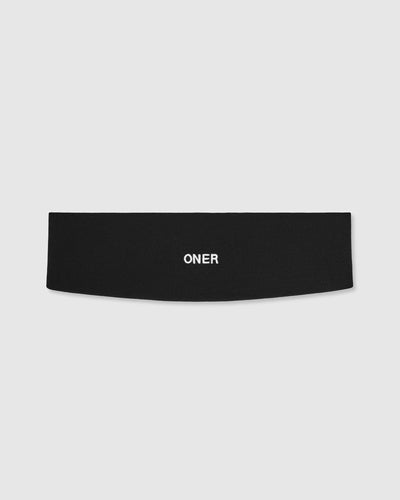 SoftMotion™ Headband with White Logo | Black