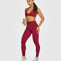 SoftMotion™ High Waisted Leggings | Ruby Red