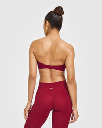 Unified Micro Bandeau Bralette | Ruby Red