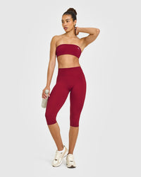 Unified Micro Bandeau Bralette | Ruby Red