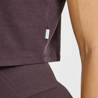 Cotton Relaxed T-Shirt | Umber Brown