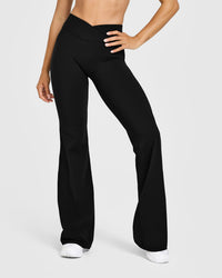 Unified Wrap Flared Bottoms White Logo | Black