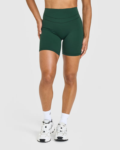 Unified High Waisted Shorts 6" | Racing Green